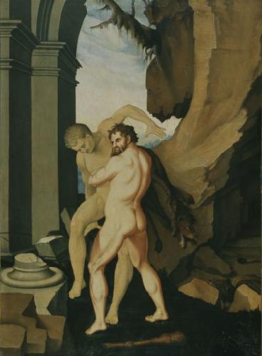 BALDUNG GRIEN, Hans Hercules and Antaeus oil painting image